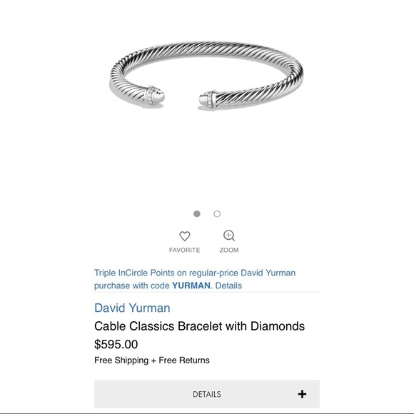 David Yurman Bracelet with Diamonds - Picture 2 of 3
